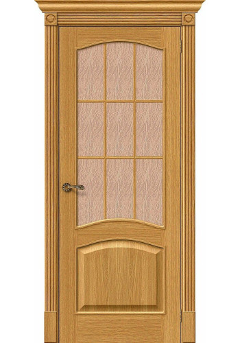 Межкомнатная дверь Вуд Классик-33, со стеклом, цвет Natur Oak