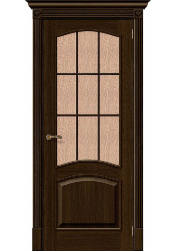 Межкомнатная дверь Вуд Классик-33, со стеклом, цвет Golden Oak