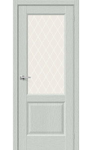 Межкомнатная дверь Неоклассик-33, со стеклом, цвет Grey Wood