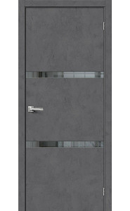 Межкомнатная дверь Браво-2.55, со стеклом, цвет Slate Art